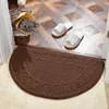 Half Garden Type Doormat entrance door Foot Mat Non-slip Bath Checkered Bathroom Rug Water Absorption Quick Dry Floor Carpet 220504