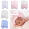 Baby Girls Hat Hat Newborn полоса шансы шапки малыша дети вязание волос аксессуары младенческий мальчик капот зимние фотографии колпачки