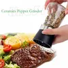 Hand movement black pepper grinder Kitchen Mills supplies glass grinder Shaker Salt Container Condiment jar BBA13336