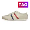 Le più recenti scarpe casual da uomo in pelle Mexico Tiger 66s Bianco nero betulla Verde profondo blu metallizzato oro beige rosso Crema Grigio prussiano Designer uomo donna sneakers scarpe da ginnastica