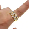 Cluster Rings Mans Trendy 2022 Gold Color Top Quality Bling Out CZ Hip Hop Punk Ring In Promotions Cuban Link ChainCluster ClusterCluster Cl