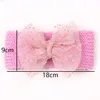 2022 Europa Infant Baby Gestrickte Haarband Spitze Bowknot Stirnband Candy Farbe Headwrap Kinder Warme Stirnbänder Kinder Haarbänder Haar Zubehör