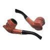 Madeira clássica fez fumar tubo barbudo homem velho com alça longa e boca plana erva seca do tabaco queimador279j
