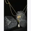 Pendant Necklaces Original Kpop Moon Star Pendants Collares Pearl Necklace For Women Gold Color Fashion Jewelry Wedding P3308Pendant