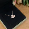 925 Sterling Silver Lucky Clover Necklace women's diamond Flower Pendant Necklaces High Classic Brand Designers Jewelry For Ladies Valentine's Day Gifts