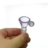 Färgad glasskål örthållare med 14 mm manliga fog röktillbehör 29mm dia 48mm höjd för vatten rör dab rigg bong