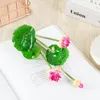 Artificial Glue Lotus Flower Simulation Plants Plate decoration Green Plant Home Party Decor Garden Ornament