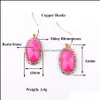 Charm Gold Designer Faceted Acrylic Oval Charms Earrings For Women Small Rhinestone Resin Dangle Earring Boutique Jewelr Dhseller2010 Dh4G2