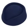 Basker setewardess hatt imitation ull filt stewardess luft värdinnor pillbox damer flygvärd cosplay basker capberets