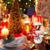 Wstępny świąteczny przekąsek Santa Snowman Tacy z 3 tacami żywicy przekąski taca Nowy Rok Dekoracja stolika L220531