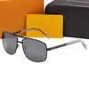 Lyx märke designer polariserad solglasögon lins pilot mode solglasögon för män kvinnor vintage sport solglasögon svart guld med fall och låda