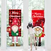 Ciondoli natalizi Grinch Hanging Flag Faceless Gonme Doll Shopping Mall French Window Hanging Flag Grinch Xmas Decor For Home T220804