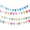 Marine Style bateau ancre Triangle bruant bébé douche tente décoration fête d'anniversaire mariage décor papier bannières 12 drapeaux