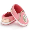 First Walkers Baby Schuhe Junge Mädchen Baumwolle Sohle synthetisches Leder lässig 0-18 Monate anziehen für