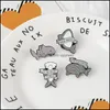 Pins Brooches Jewelry Ocean Animal Whale Dolphin Cowboy Pins Cute Shark Shape Letter Broohces Alloy Enamel Backpack Hats Collar Badge Acces