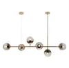 Lampes suspendues Lampe nordique Art Strip Lights Moderne Salon Modèle Chambre Verre Ampoule LOFT Luminaire Suspension Lampe Suspendue Lustre PendentePendant