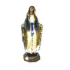 Collane con ciondolo Cattolico Cristiano Blu Navy Perline di cristallo Vergine Maria INRI Crocifisso Croce Collana con rosario Religioso Battesimo Jew329J