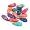 Colares pendentes naturais imperiais jaspers de pedra colorida imperadora de água colorida para branqueamento de colar de jóias