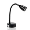 Wall Lamps RV LED Reading Light DC12V 24V Smart Touch Dimmable Flexible Gooseneck Wall Lamp For Motorhome Yacht Cabin with USB Charger Port