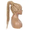 Tressé 360 dentelle avant perruques synthétiques boîte perruque tresses tressage africain avec des cheveux de bébé queue de cheval cheveux 2022 nouveau Style