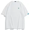 Camisetas de camisetas curtas de manga curta masculina masculino de algodão solto de algodão masculino de casal de pesco