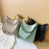 Designer-chaîne conception de couleur solide en cuir pu petit sac de seau pour femmes sacs à bandoulière simples sacs à main sauvages femelles