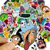 50 pçs pôster Pequenos adesivos de skate à prova d'água animação engraçada anime Para notebook garrafa de laptop Capacete adesivo de carro PVC Guitarra DIY Decalques