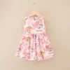 100% Baumwolle Baby Mädchen Kleid Sommer Kinder Kleidung Ärmelloses Tuch Kinder Prinzessin Party Mode Kleider Outfit Kleidung 1025 E3
