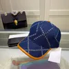 Classic Designer Donna Uomo Ball Caps 4 Seasons Plaid Denim Cappelli 3 colori Unisex Snapbacks Doppia lettera Berretto sportivo con etichette
