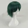 Hairjoy Sentetik Saç Katmanlı Kısa Düz Nane Yeşil Cosplay Wig 220525