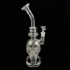 Nieuwe Hollow Out beker eierolie Rig met percolator Glass Recycler Oilrig Glass Bongwaterpijpen 14,4 mm Verbinding