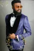 2022 Biały żakardowe Garnitury Formalne Dla Mężczyzn Czarny Velvet Peaked Lapel Wedding Tuxedos Groom Party Męski Garnitury Custom Made Oblubieniec