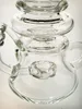Стеклянные кальянные бонги Recyle Rig / Bubbler для курения, высота 7,5 дюйма и процент, стеклянная чаша диаметром 14 мм, вес 470 г, BU074