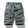 Été hommes Shorts mode Cargo fermeture éclair décontracté plusieurs poches militaire pantalons courts hommes lâche Jogging Streetwear 220714