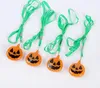 Halloween LED Light-Up Jewelry Party Favor Light-Up Scary Colgante Collares Atmósfera Atrezzo Caucho suave