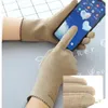 Five Fingers Gloves Slim Vintage Windproof Touch Screen Women Winter Full Finger Hand Warmer Suede Glove Female Young Students Wholesale G02