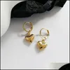 耳のカフイヤリングジュエリーファッションパンクゴールドハートフープドロップダングル女性男性ギフト配達2021 DHFDP