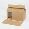 Big Window Box y Small Paper Kraft Cardboard Packing Regalo Regalo Regalo Candy para decoraciones de bodas Regal