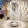 Cristal diamant lampe de Table tactile USB Rechargeable projecteur bureau acrylique chambre décor atmosphère veilleuses chambre Bar