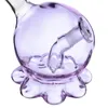 4.2-Inch Purple Octopus Bent Type Mini Bong - Diffused Downstem Percolator, 10mm Female Joint