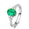 Anneaux De Mariage Zircon Anneau Incrusté De Vert Olive Violet Rouge Gemmes Argent Cristal Pour Les Femmes Bijoux En Gros Cadeau Drop Wynn22