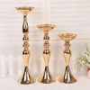 Candle Holders 2pcs/lot Gold Silver Flower Vase Candlestick Wedding Decoration Table Centerpiece Rack Road Lead HomeCandle