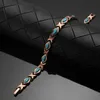 Charm Bracelets Oktrendy Red Copper Magnetic Bangle With Natural Gem Stone Women Blue BraceletCharm Lars22