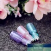 50pcs 3ml 5ml Small Glass Roll on Bottle Empty Doterra Roller Essential Oil Bottles Refill Perfume Vials with Key Chain Travel