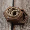 Black Walnut Wood Ring Boxes Gift Wrap DIY Carving Handmade Jewelry Box Necklace Earrings Storage Wedding Supplies asfd