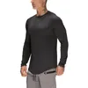 Camisetas de hombre Ropa de hombre Marca Nieuwste Effen Kleur Overhemd Mannelijke Ronde Hals Lange Mouw Plus Size Fitness Blank Mannen Blusa