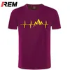 REM Mountain Heartbeat Camiseta Moda Engraçado Aniversário 100% Algodão Mangas Curtas Camisetas Causais O-pescoço Tops Tees Hip Hop 220504