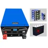 LiFePO4 battery blue built-in BMS display 12V 100Ah custom acceptable Bluetooth size, suitable for golf cart, forklift, boat and Campervan