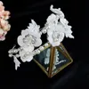 White Flower Pearl hairbands Elegant Bridal Headdress crown Beaded Plum Blossom Hairband Wedding Hair Accessories 0615