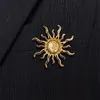 2021 Lüks Marka Moda Takı Vintage Style Sun Broş Kazak Takı Işık En Kalitesi Kadın Mücevherleri İçin Güzel